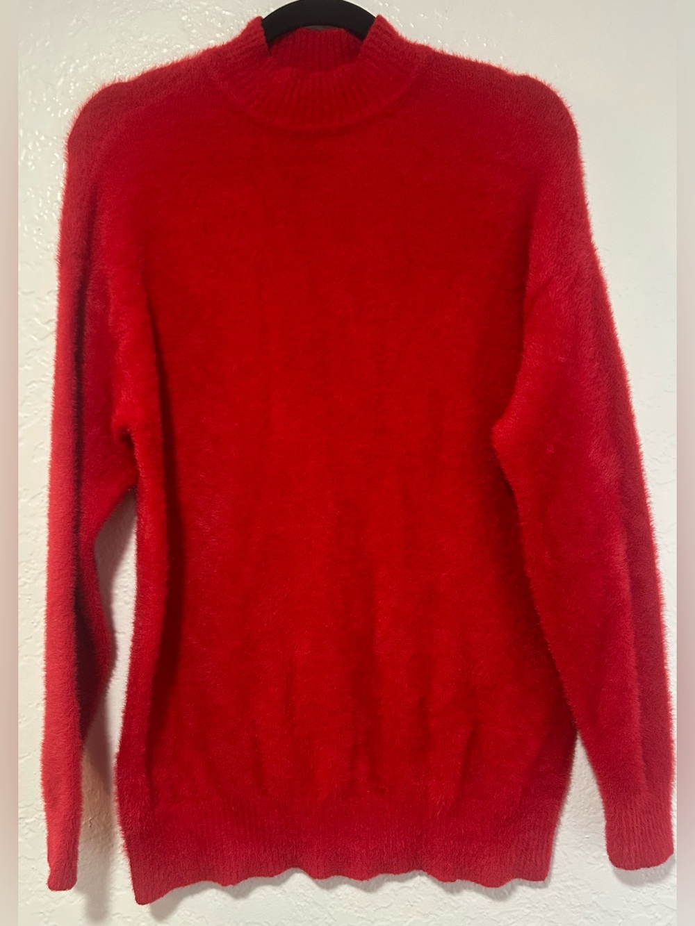 Bar III Vibrant Red Fuzzy Sweater